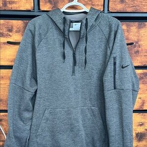 Nike Gray Hoodie with Zipper Pocket
